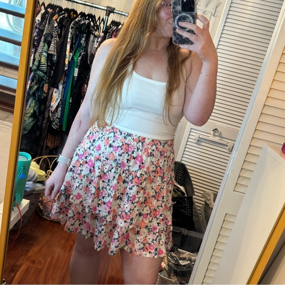 Universal Thread Floral Tiered Skirt - Picture 3 of 4